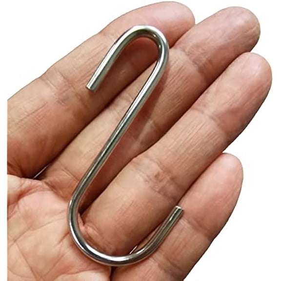 Pack of 10 Heavy Duty S-Shape Hooks, Stainless Steel, 2.4" Pan Pot Holder Rack Hooks Hanging Hangers S Shaped Hooks for Kitchenware Pots Utensils Clothes Bags Towels Plants