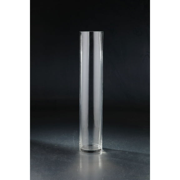 CC Home Furnishings 20" Clear Cylindrical Glass Vase