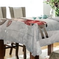 thumbnail image 3 of Santa in A Sleigh Rectangle Tablecloth Waterproof Polyester Table Clothative Stain Resistant & Wrinkle Resistant Washable Table Cover for Dining Table/Party/Camping 60x120 Inch Decor Gift, 3 of 7