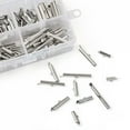 thumbnail image 4 of U8MO 120pc Mixed Iron Slide On End Clasp Tubes Crimp Slider End Caps Platinum 13~30mm, 4 of 9