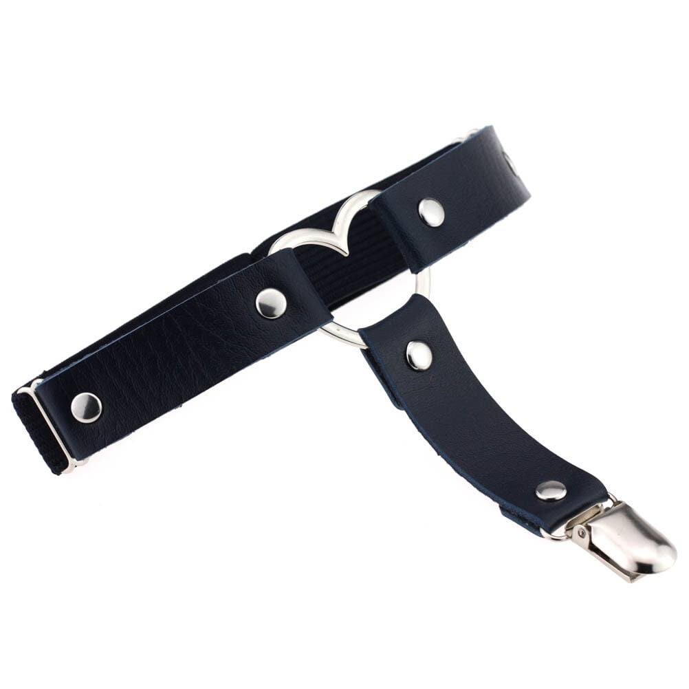 Adjustable Women Sexy Elasticity Leg Garter Belts Punk Thigh Leg Garter Belt Garter Metal Clip