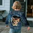 thumbnail image 4 of Yuyamidu Denim Cat Sweatshirts for Toddler Girls 1T 2T Ruffle Shoulder Crewneck Sweatshirt Y2K Long Sleeve Pullover Top Cute Graphic Clothes Casual Fall Outfits for School Outdoor, 4 of 8
