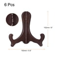 thumbnail image 2 of 6" Easel Plate Holder, Plastic Folding Display Stand Brown for Decorative Picture Frame, 6 Pack, 2 of 6
