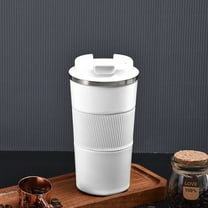 Stainless Steel Tumbler With Lid, Reusable Travel Coffee Mug For Men and Women, Easy To Go Insulated Cup for Hot Cold Drinks(White)