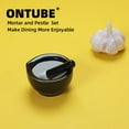 thumbnail image 4 of Mortar and Pestle Set, Ceramic Stoneware Spice Herb Grinder Pill Crusher Set (3.2 Inch-Black), 4 of 8