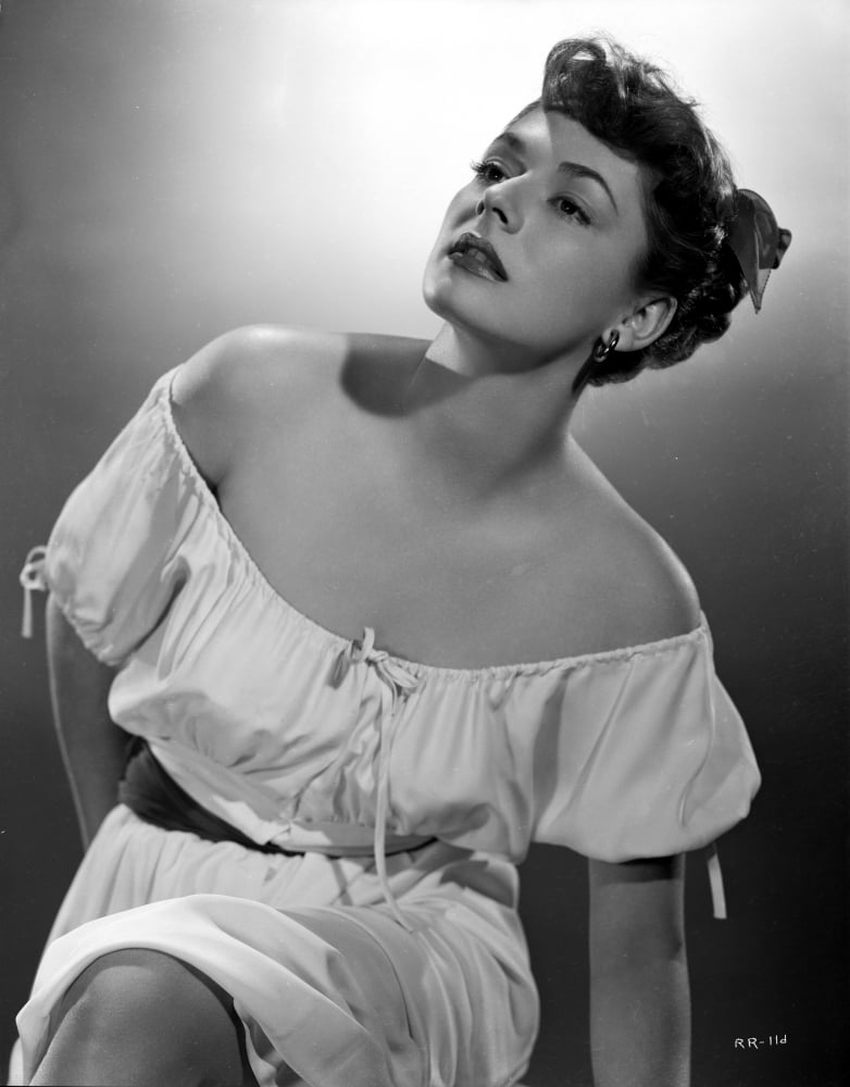 Ruth Roman Posed in White Dress Portrait Photo Print - Walmart.com