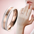 thumbnail image 3 of Simple Women Titanium Steel Wedding Rings Fashion Couple Lovers Rings(Women8#), 3 of 8