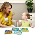 thumbnail image 5 of sixwipe 4 Pack Thick Wooden Peg Puzzles for Toddlers, 5.9 x 5.9 x 1 inch Preschool Educational Learning Wooden Puzzles Ages 1 4 - Sea Turtle, Yellow Duck, Excavator, Ship, 5 of 8
