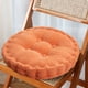 thumbnail image 4 of Cojín de asiento de color sólido naranja, acolchado de algodón corduroy grueso, cojín para sillas de cocina, comedor, patio, 4 of 8