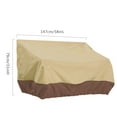 thumbnail image 2 of Funda para banco Oxford Protector de polvo para sofá de patio Funda para sofá de jardín Protector para muebles de exterior, beige y café Advancent HA3838-01B, 2 of 7