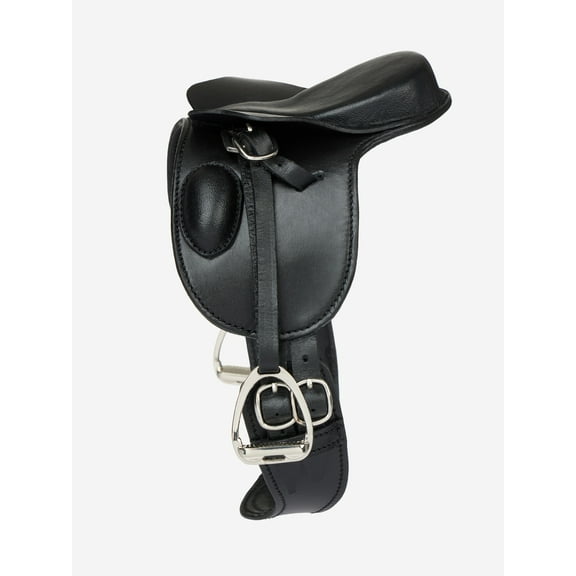 LeMieux Toy Pony Dressage Saddle Black - Real Leather - Educational Toy - Suitable for Ages 3 