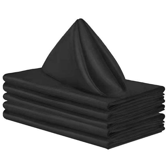 AUQ Set of 6,Cloth Napkins,43*43cm,Washable Dinner Napkins for Restaurant,Wedding and Holiday,Reusable Napkins - Black
