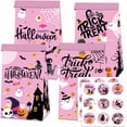 thumbnail image 6 of 12 PCS Cute Halloween Goodie Bags 4 Style Paper Treat Bags for Halloween Party Favor Trick or Treat Gifts Candies Snacks Party Supplies 18 Stickers Included, 6 of 10