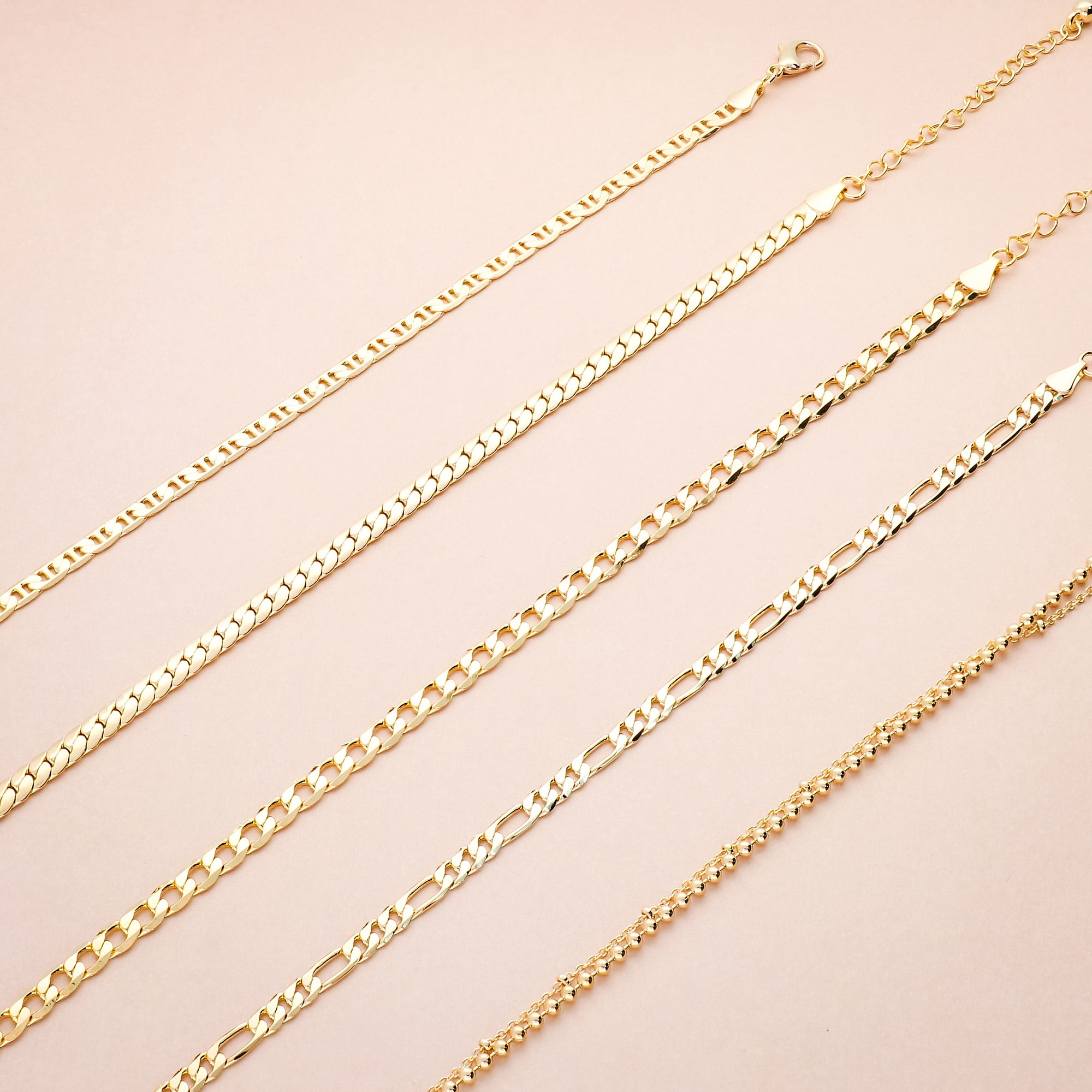 BERRICLE Wheat Chain Anklet Ankle Bracelet for Women, Gold-Tone