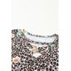 thumbnail image 3 of ABPHQTO Camiseta cruzada con estampado de girasol y leopardo para mujer, 3 of 5