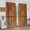 thumbnail image 4 of Vintage Wood Door Curtains Rustic Farmhouse Barn Door Rustic Theme Pattern Blackout Curtains Vintage Cottage Living Room Printed Curtains 42x54 Inches 2 Panels, 4 of 6