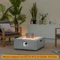 thumbnail image 4 of Costway 28" Patio Fountain Fire Pit Table 50,000 BTU Square Propane Fire Pit withPVC Cover, 4 of 9