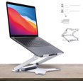 thumbnail image 1 of Laptop Stand with USB Ports,Adjustable Height Aluminum Laptop Mount Computer Stand with 4 Port USB 3.0 Hub,Notebook Holder Stand Compatible with MacBook Pro/Air HP,Samsung,All 10-15.6" Laptops, 1 of 8