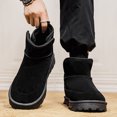 thumbnail image 7 of Men's Slip-On Fleece Lined Short Winter Snow Boots, Adult Male Round Toe Suede Upper Footwear with Thick Platform Outsole for Cold Season Daily Wear, 7 of 7