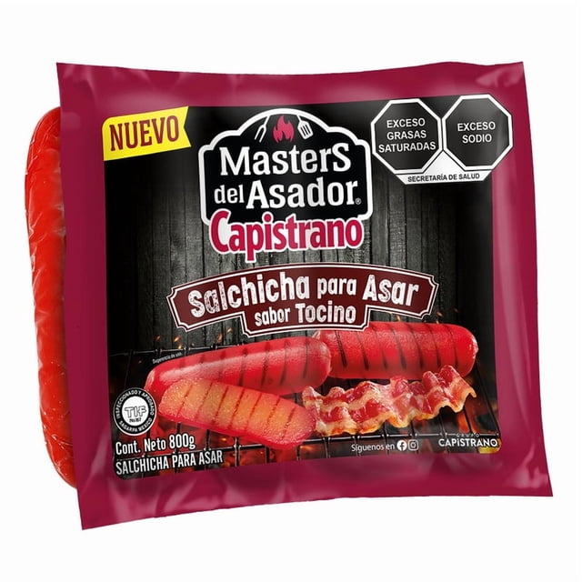 Salchicha para Asar Capistrano Master del asador Tocino 800 g