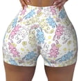 thumbnail image 2 of Lsque Cartoon Bunny Pattern High Waisted Biker Shorts for Women-Tummy Control Fitness Athletic Workout Running Yoga Gym Shorts,Moisture-Wicking-X-Large, 2 of 9
