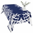 thumbnail image 2 of Coastal Coral Table Cloth Waterproof Tablecloths, Navy Blue Ocean Marine Nautical Beach Tablecloth Dining Table Cover for Kitchen Party Tabletop Outdoor, Rectangle Tablecloth 60x120 Inch, 2 of 9