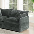 thumbnail image 5 of MIKIBAMA Grey Chenille Accent Chair with Ottoman for Living Room, Bedroom, Office Lounge, Reading - Adult, 5 of 7