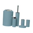 thumbnail image 1 of Juego de 6 piezas para baño: jabonera, portacepillos, vaso para enjuague bucal y papelera. Morandi Azul, 1 of 9