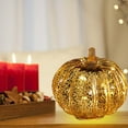 thumbnail image 4 of Fall Mercury Glass Light up Pumpkin Decor Fall Decoration for Home Thanksgiving Lamps for Festive Decoration Halloween Decorations Starry Night Pumpkins Tabletop Centerpiece Fall Home Decor, 4 of 10