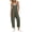 Army Green#1, variant on Jumpsuits for Women Dressy, Womens Jumpsuit Solid Color V Neck Sleeveless Jumpsuit Spaghetti Strap Jumpsuit Loose Rompers One Piece Jumpsuits Casual Overalls with Pockets, Black S