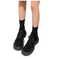 thumbnail image 1 of IUJSOY Bottines pour Femmes Décontractées Plateforme Bout Rond Courtes Lacets Chunky Mignonnes, 1 of 9