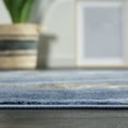 thumbnail image 2 of Abani Luna Collection Area Rug Mid Century Modern Bedroom Living Room Decor Floor Rug 4 x 6 Blue Brown, 2 of 8
