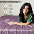 thumbnail image 6 of 100% Bamboo Twin Sheet Set - Ultra Soft, Breathable & Cooling, Ideal for Hot Sleepers, 16" Deep Pocket, Hotel Luxury Bedding (Lilac), 6 of 8
