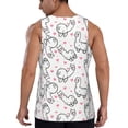 thumbnail image 3 of Gaeub Alpacas and Hearts Men's Athletic Tank Top, Workout Sleeveless Shirts, Running Tank Tops for Gym, Running, Training - X-Large, 3 of 9