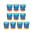 thumbnail image 1 of Vajilla desechable para fiesta, vajilla decorativa creativa con delfines, suministros para fiesta, mundo submarino para graduación, festivales en casa 10 vasos de papel, 1 of 8