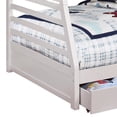 thumbnail image 2 of Wooden Twin Over Full Bunk Bed with Wheel Supported Bottom Drawers White- Saltoro Sherpi, 2 of 5