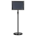 thumbnail image 1 of Unique Bargains Adjustable Poster Sign Stand Sign Holder Stands with Base A4 Frame Floor Standing Straight Corner, Black, 1 of 6