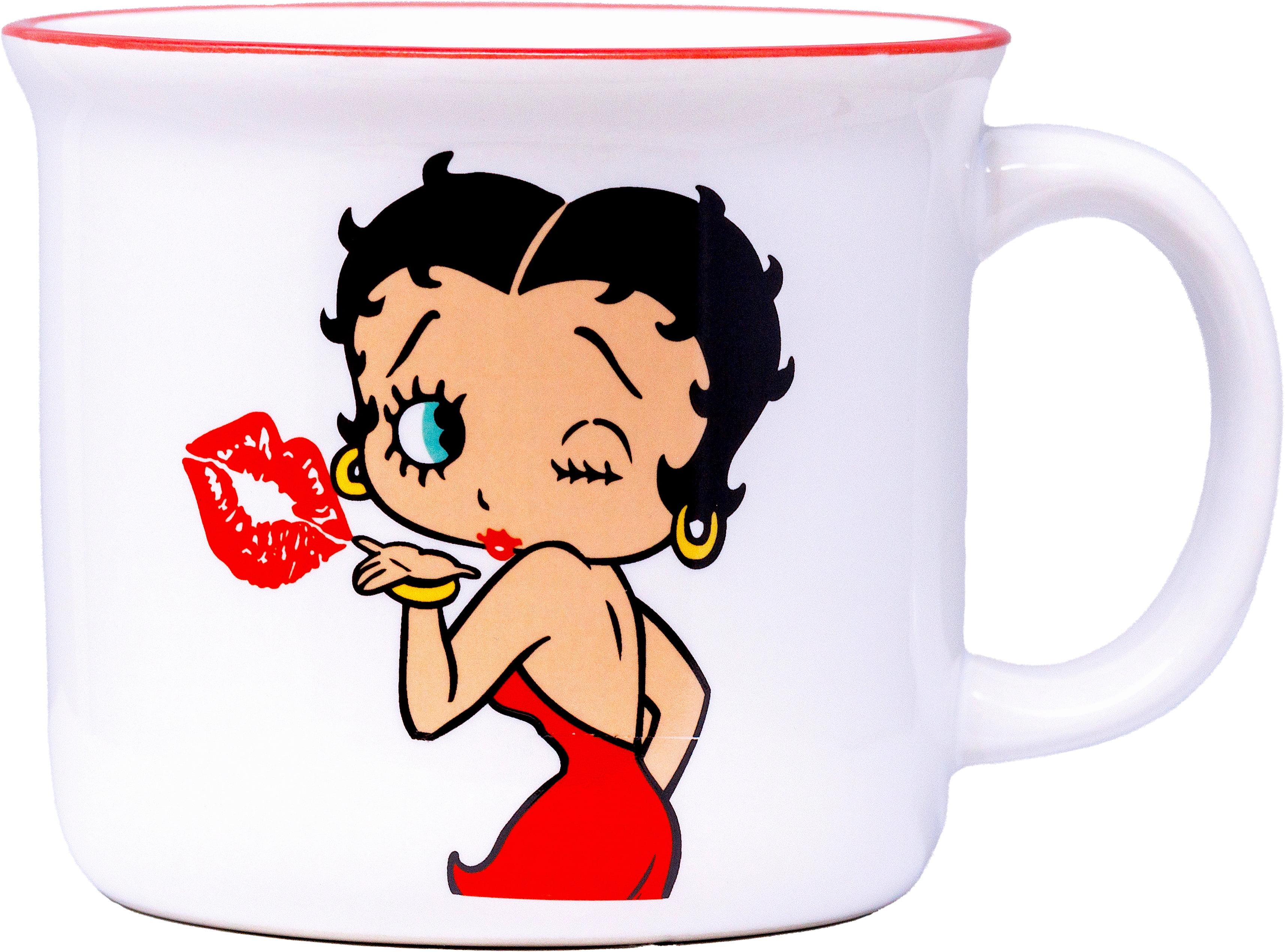 Universal Studios Betty Boop Beaded Ceramic Latte Mug 14 oz New