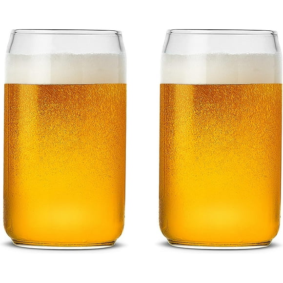 Beer Glass, 20 oz Can Shaped Beer Glasses ,Set of 2 ,Large Beer Glasses for Any Drink and Any Occasion (Set of 2)