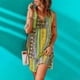 thumbnail image 5 of Vestido De Mujer, Bohemio, Transpirable, Elegante, Cuello En V, Mini Vestido Para Uso Diario ANGGREK AH2833, 5 of 6