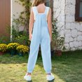 thumbnail image 6 of Girls Sleeveless Jumpsuit Toddler Girl Summer Clothes with Pockets Adjustable Wide Leg Jumpsuit Girls Clothing Size 7-8 Years Girls Fashion, 6 of 9