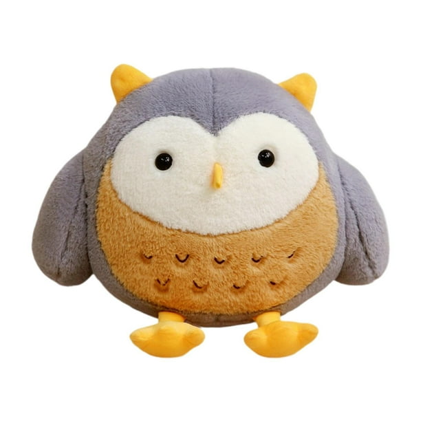 Búho de peluche, juguete de búho, muñeco de peluche, juguete de compañero de guardería, peluche para acurrucarse gris