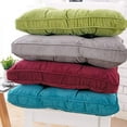 thumbnail image 2 of Naiovety Almohadillas de pana para silla de forma cuadrada, cojín de asiento y cálido de Color sólido, alfombrilla de almohada de Decoración del hogar Gris, 2 of 6