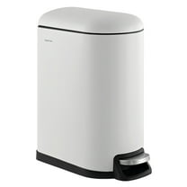 happimess Roland 10.6-Gallon Step-Open Trash Can, Cotton White, HPM1010C