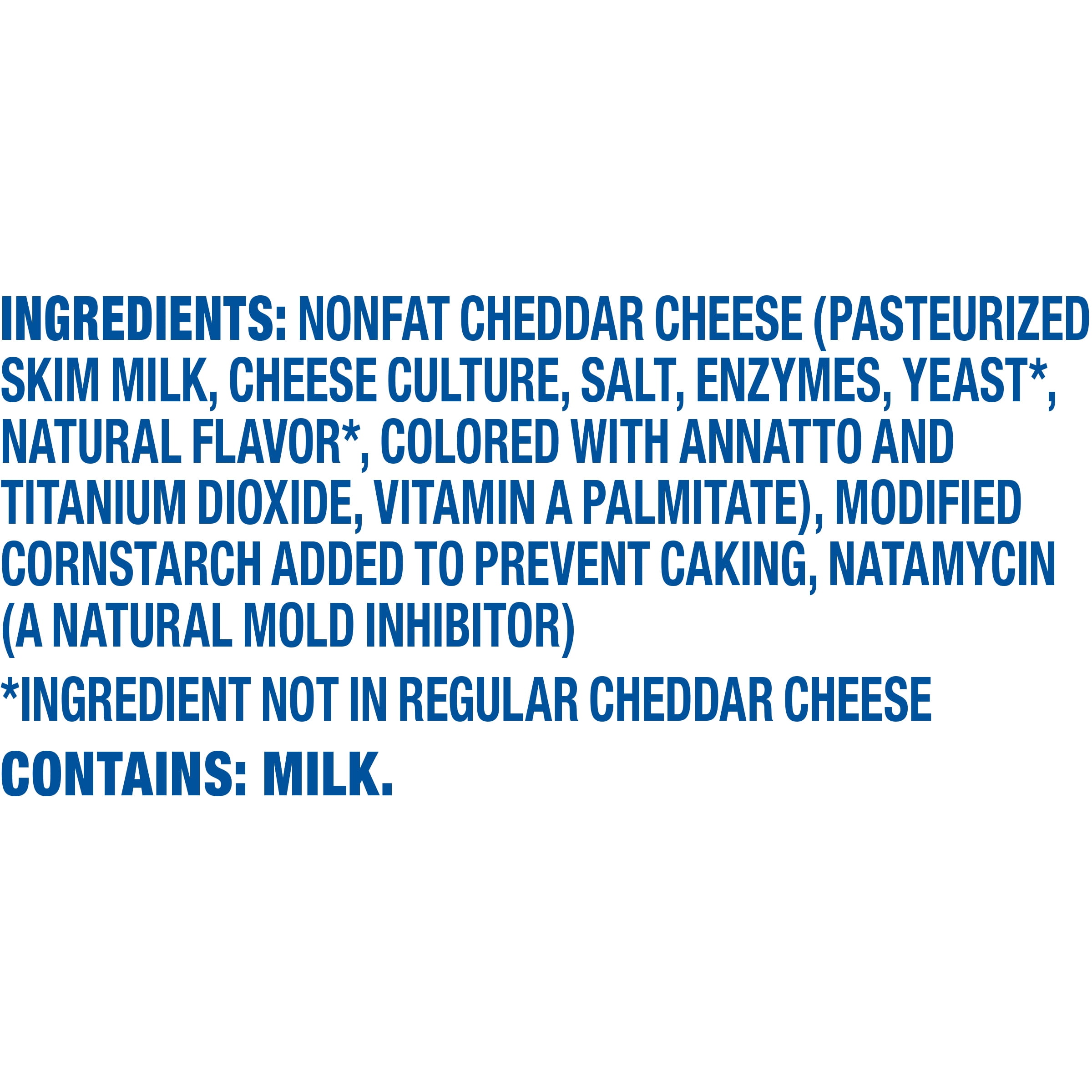 Kraft Cheddar Fat Free Shredded Cheese, 7 oz Bag