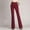 Wine, variant on Women Pockets High Waist Solid Straight-leg Pants Long Trousers Flared Pants Cropped Pants for Women Casual Summer plus Size Casual Pants for Women 4x-5x Casual Pants Women Linen plus Size Cropped