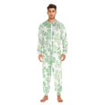 thumbnail image 3 of FORMRS Onesies Pajama for Adults Unisex Hoodie Winter Jumpsuit One Piece Sleepwear, Sizes S-2XL, Green Floral, 3 of 7