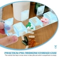 thumbnail image 2 of Pastillero portátil con compartimentos de plástico, organizador de pastillas, mini pastillero (azul), 2 of 5