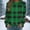 Green, variant on NTACZA Plus Size Tops Women Plaid Crewneck Green Sweatshirts Loose Soft Long Sleeve Shirts Blouses for Women Casual L