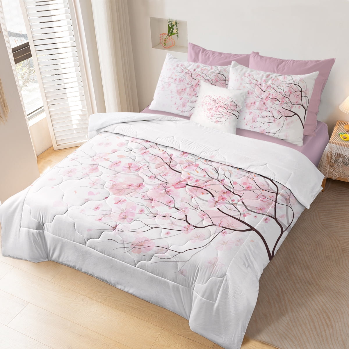 8Pcs Comforter Set, In A Bag Bedding With Comforter Sheet Sham